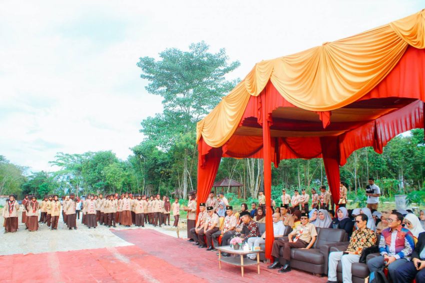 Wakili Pj Bupati kampar, Kadis Dikpora Hadiri Pembukaan Scout Camp Universitas Pahlawan Tuanku Tambusai (UP) Ke-2
