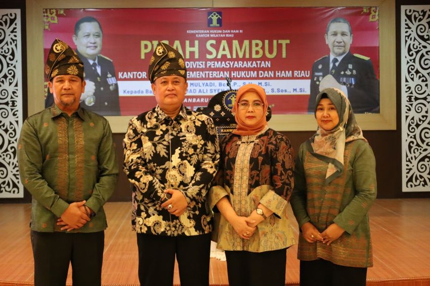 Pisah Sambut Kepala Divisi Pemasyarakatan Kanwil Kemenkumham Riau Serta Serah Terima Jabatan Ketua Paguyuban Ibu-ibu Pemasyarakatan