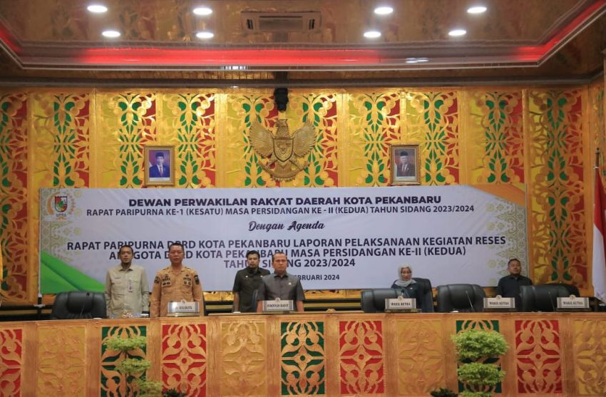 Paripurna Laporan Pelaksanaan Reses Anggota DPRD Kota Pekanbaru Masa Persidangan Ke-2 Tahun 2023/2024