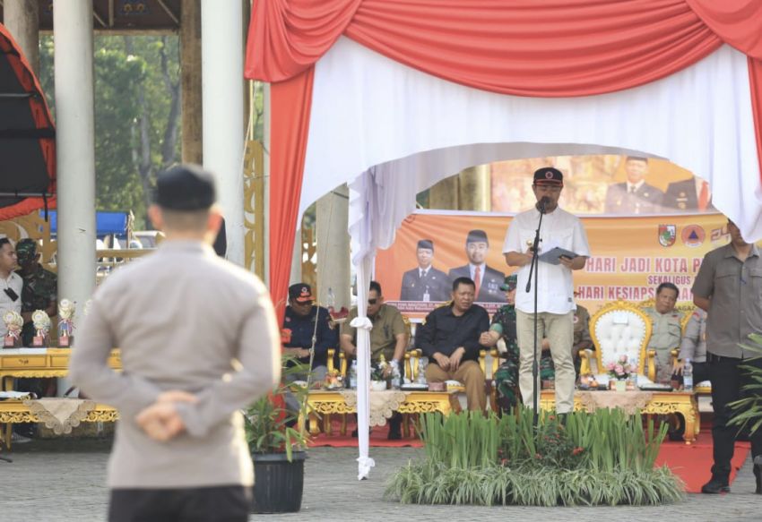 Pj Wali Kota Pekanbaru, Risnandar Mahiwa Pimpin Langsung Apel Kesiapsiagan Bencana 2024 di Kota Pekanbaru