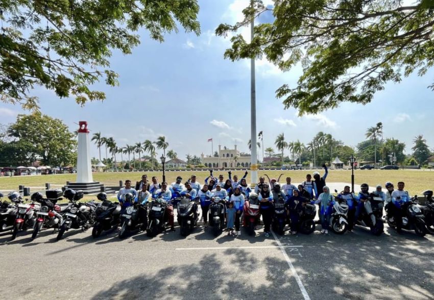 Semarak HUT ke-67 Provinsi Riau, Diskominfotik Touring ke Siak Pakai Sepeda Motor