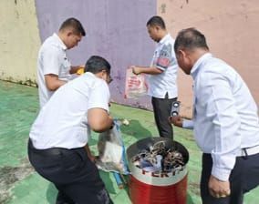 Lapas Kelas IIA Pekanbaru Musnahkan Barang Terlarang Hasil Razia yang Disita Petugas