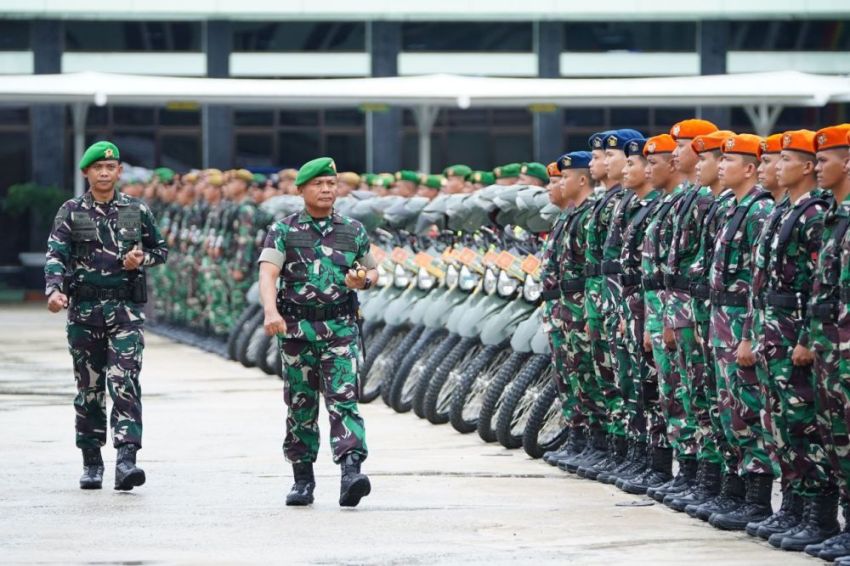 Dalam Rangka Pengamanan Nataru, Korem 031/Wira Bima Laksanakan Apel Gelar Pasukan