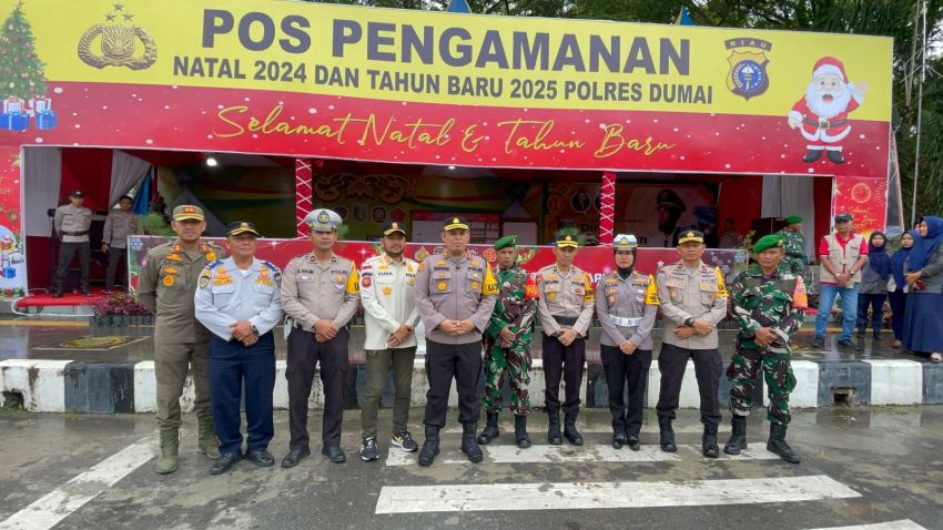 Pastikan Nataru Berjalan Lancar dan Aman, Polres Dumai Terlibat Aktif Dalam Pengamanan