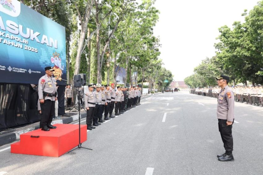 Ribuan Personel Gabungan Apel Kunjungan Kapolri dan Event RBR 2025